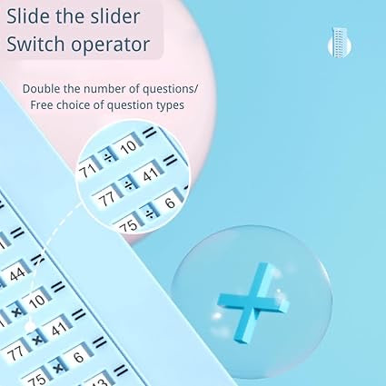 Children's Practice Math Board, Reusable Oral Arithmetic Writing Montessori Counting Toy, Math Flash Card, Addition & Subtraction Learning Calculate Set