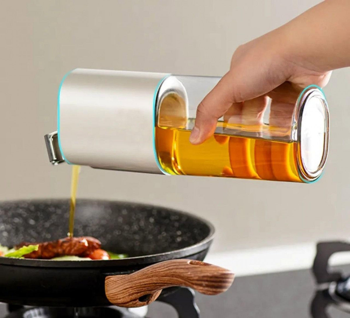 500ML Automatic Oil Dispenser Bottle – Precision Pouring with Gravity-Flip Lid