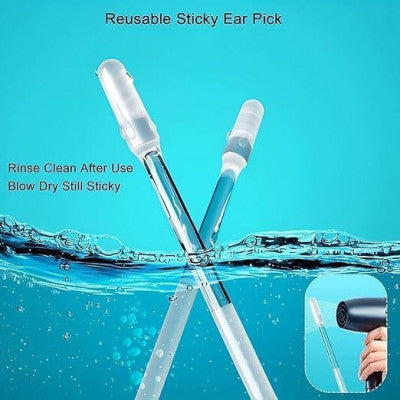 SafeTouch Adhesive Ear Wax Cleaner Stick – Soft & Reusable Ear Cleaning Tool (Pack of 24)