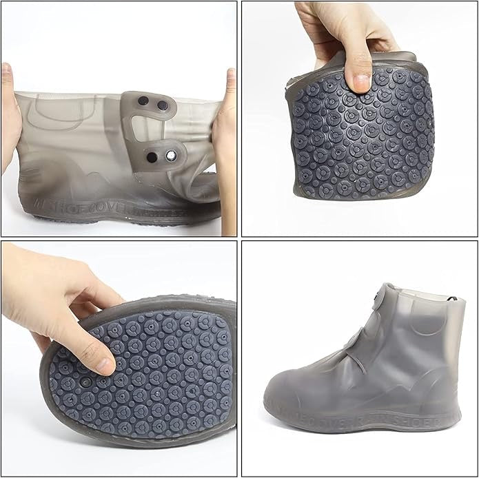 Rain Boot Covers Waterproof Rain Shoe Covers Silicone Shoe Protector Overshoes Sand Control NonSlip Foldable Reusable Galoshes for Men Women Rainy Outdoor Cycling Fishing Camping (Multicolor)