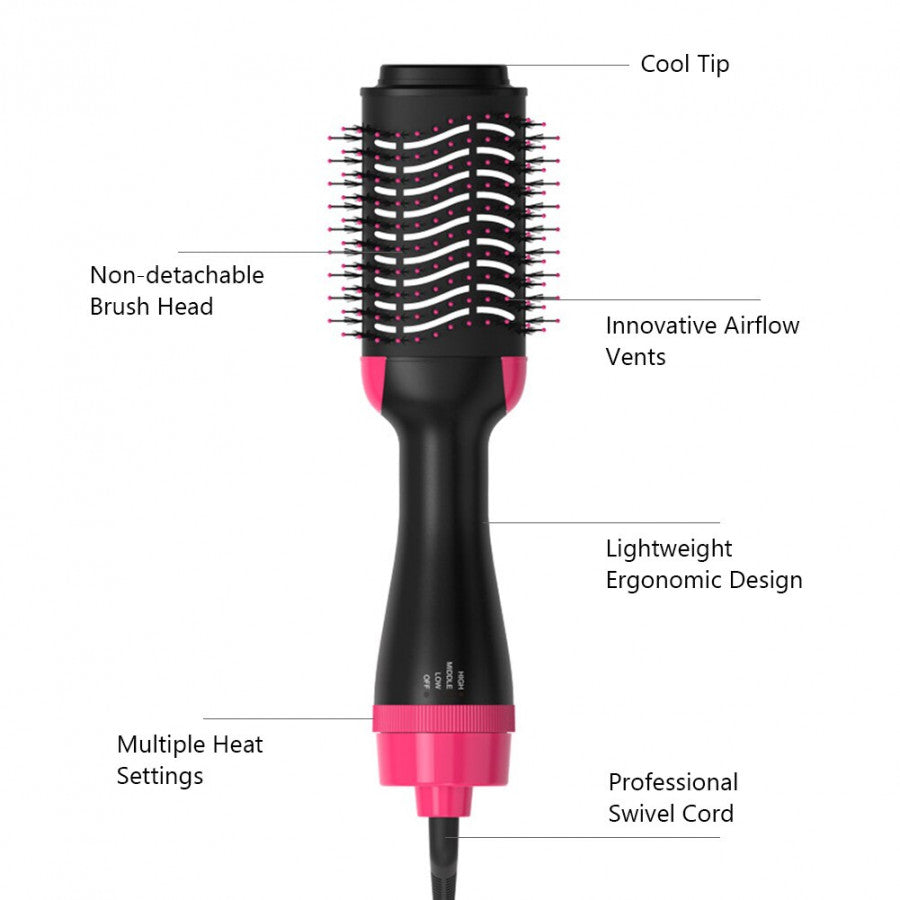 One Step Hair Dryer & Volumizer Brush – 3-in-1 Styler, Curler & Straightener