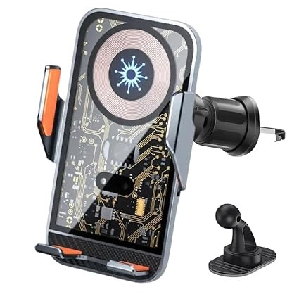 Wireless Car Charger Mount, 18W Fast Charging Auto Clamping Car Charger holder For iPhone/Samsung For IPhone 15 14 13 12 11 Pro , Samsung Galaxy S24 S23 S22 S21 S20, S10+ S9+, Car Accessories