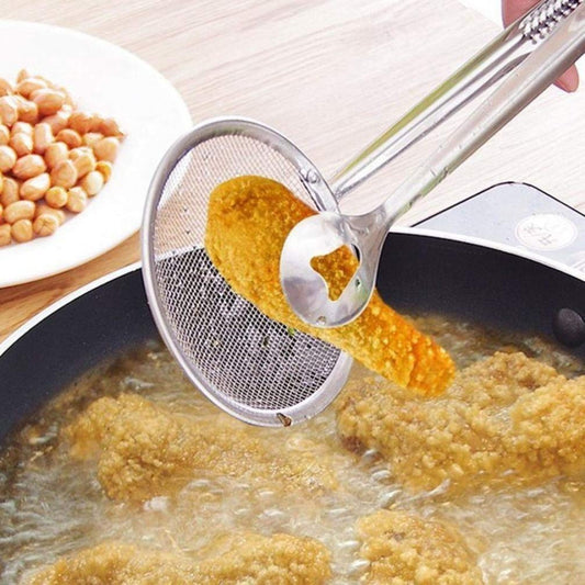 Stainless Steel Clip Spoon – 2-in-1 Food Strainer & Serving Tool