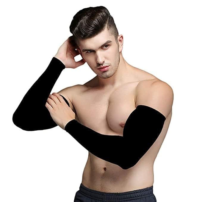 Full Arm Sleeves (1 Pair) – Cotton UV Protection, Cooling & Anti-Dust for Men & Women