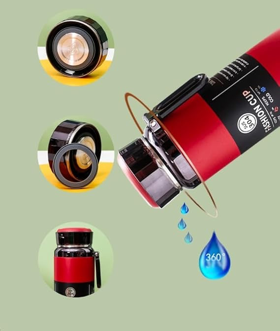 Diamond Thermos Flask for Tea Coffee Hot water for 24Hours for School Office Travel Home Leak Proof TEMPERATURE VACUUM BOTTLE - 800ml