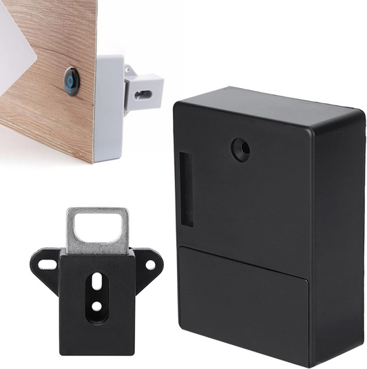 Intelligent Electronic Locks Invisible Sensor Cabinet Padlock Safety Protection Unlock Drawer Door Home Hardware, Smart Cabinet Lock, Electronic RFID Card Opening for Wardrobe