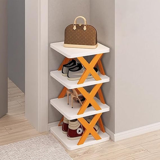 Portable 4 Layer Space Saving Shoe Rack Stand Cabinet Shoe Rack Shoe Organizer in The Living Room, Bedroom, Office & Kitchen