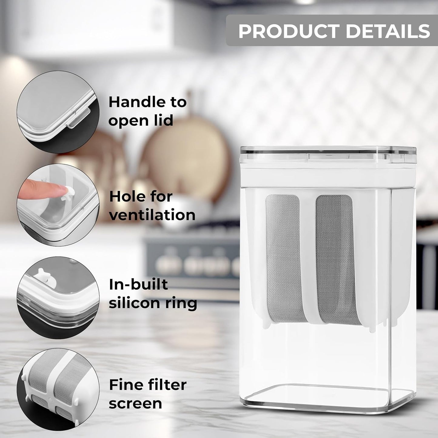 🍶 1100ML Greek Yogurt Strainer & Homemade Yogurt Maker – Large Capacity, Leak-Proof Design