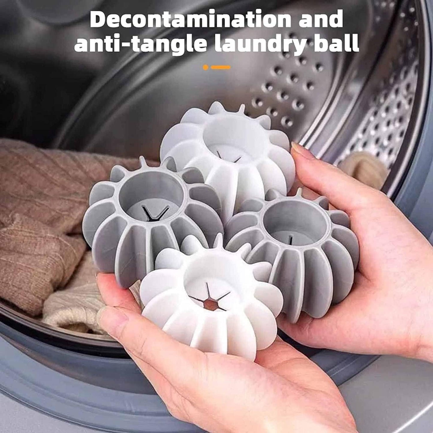 🌀 Silicone Laundry Balls – Eco-Friendly Stain Remover & Clothes Softener