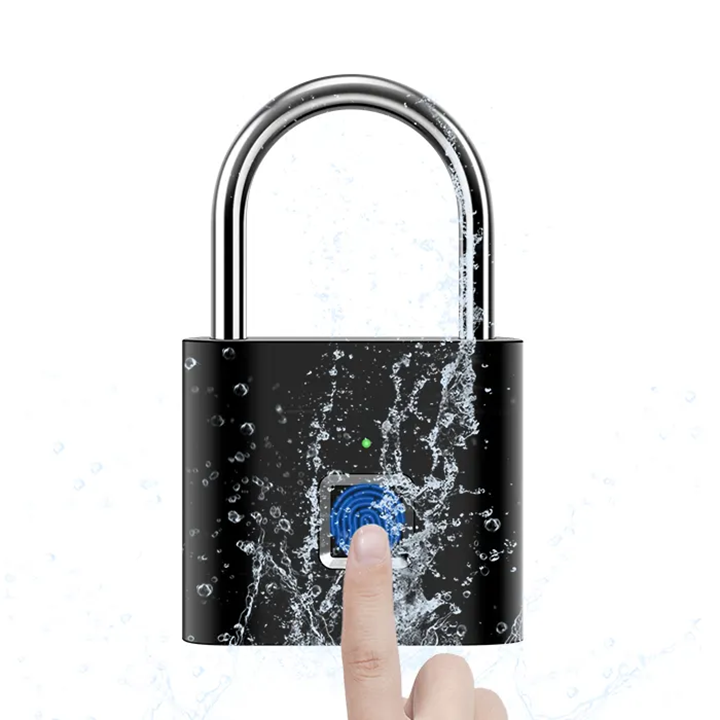 Smart Lock Fingerprint Biometric Padlock 10 Fingerprint User Rechargeable Keyless/ Passwordless Access, Battery Indicator, Waterproof For Home, Office, Suitcase Security, Locker