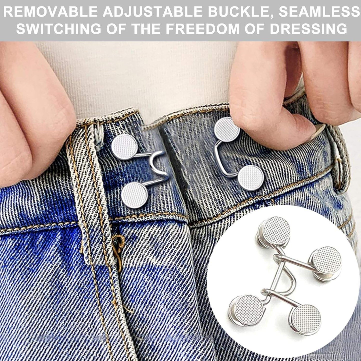 Jeans Tightening Clip – Adjustable No-Sew Button for Perfect Fit