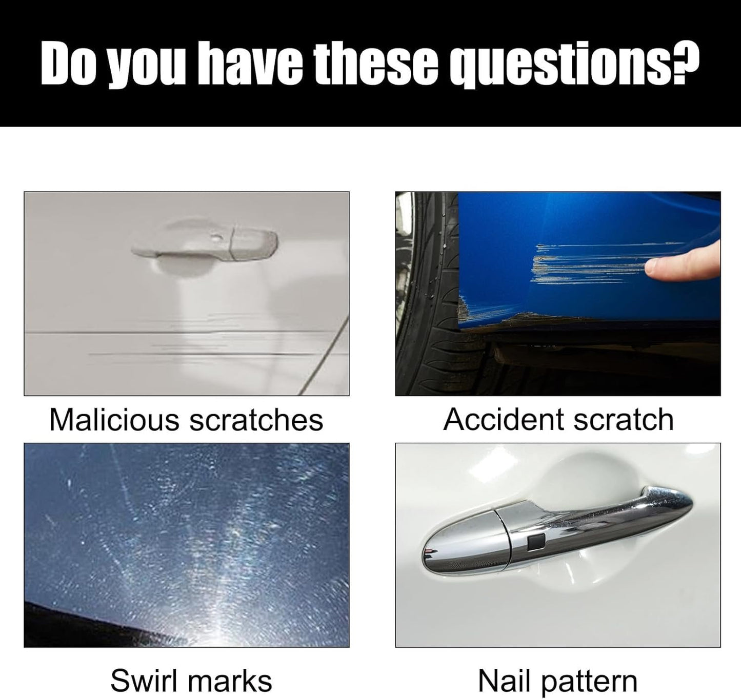 Car Scratch Repair Paste  Remover for Deep Scratches, Car Dent Compound, Car Paint Repair Kit, Car Polish Tool with Sponge