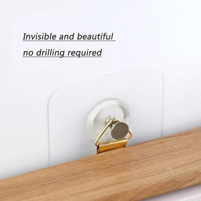 Invisible Frame Hook Stickers – Nail-Free, Strong & Damage-Free Wall Hanging