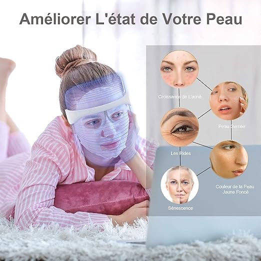 7-Color LED Light Therapy Face Mask – Skin Rejuvenation, Anti-Aging, Acne & Spot Removal, Collagen Boosting, Wireless & Rechargeable