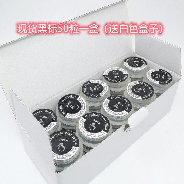 Press Pop Up Hand Wipes – Portable Expandable Wet & Dry Cleaning Towels - Pack of 2