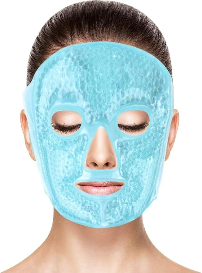 Hot & Cold Gel Bead Face & Eye Mask – Relieves Puffiness, Dark Circles, Migraines & Stress
