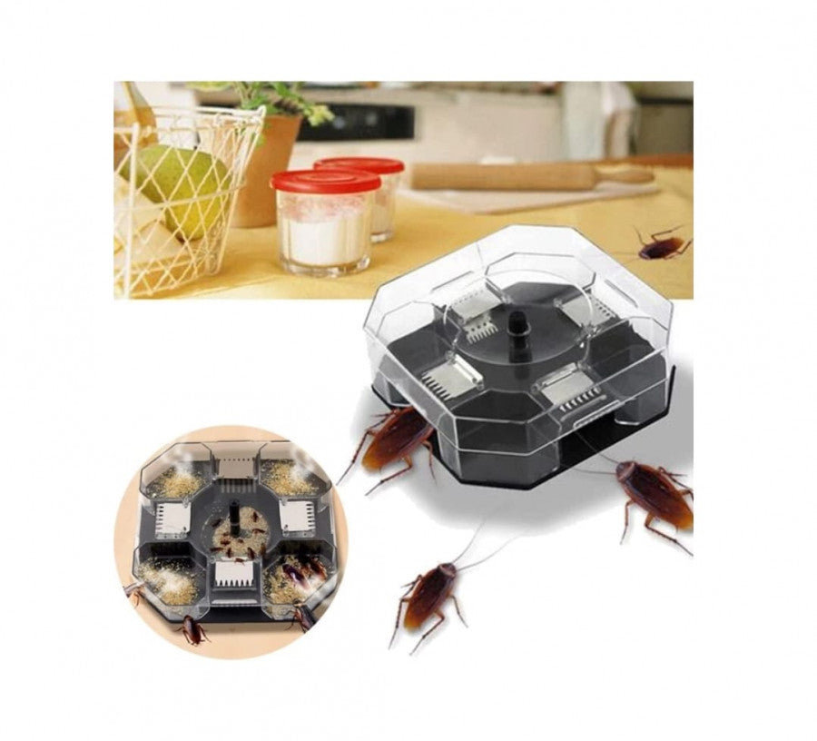 Cockroach Trap Box – Multi-Entry Reusable Roach Catcher with One-Way Locking System
