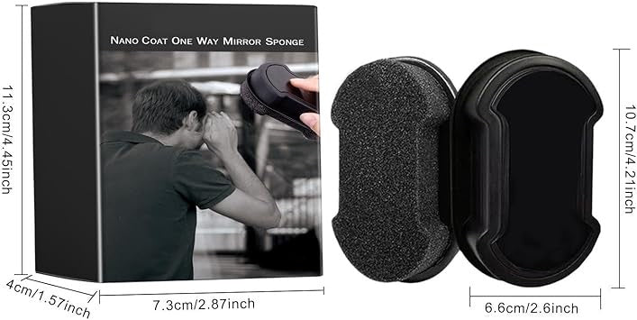 Nano Coated One-Way Disposable Mirror Film – Privacy Nano Layer for Windows & Rearview Mirrors | Reflective Privacy Sheet