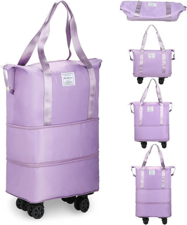 Expandable Rolling Duffle Bag with Wheels – Foldable, Spacious & Waterproof Travel Companion