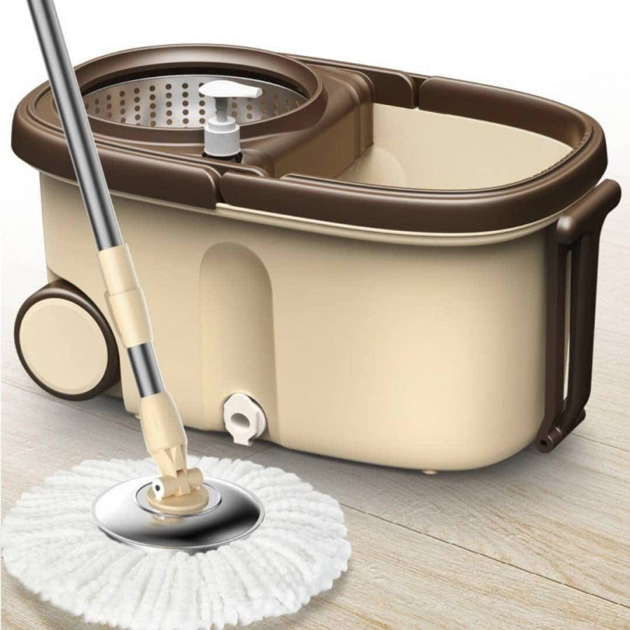 Magic Spin Mop with 360° Rotating Handle – Super Absorbent Microfiber Mop for Home, Office & Kitchen Cleaning