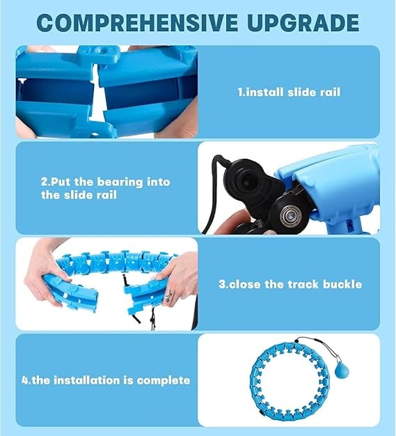 Smart Weighted Hula Hoop – Adjustable Infinity Hoop for Adults, Waist Slimming & Home Fitness