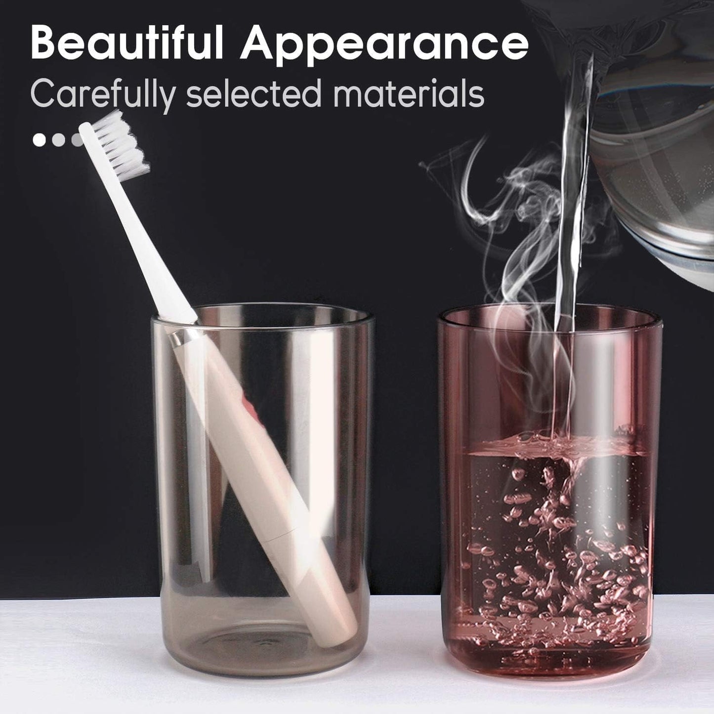 Plastic Toothbrush Holder Wall Mounted, Toothbrush Holders For Bathroom, Brush Holder For Bathroom Wall Mounted, Bathroom Organizer Toothbrush Holder Wall Mounted, Tooth Brushes Holder, for Bathroom, Brush Holder for Bathroom Wall Mounted (4 Cup)