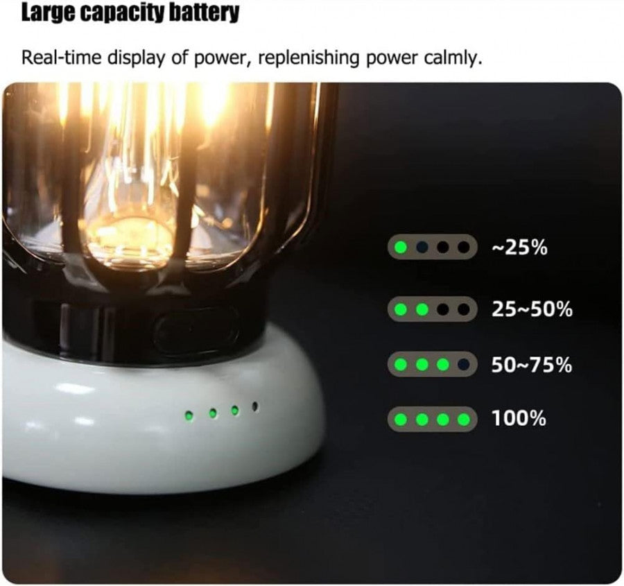 LANTERN LED CAMPING LAMP – Retro Design | Long Battery Life | Adjustable Brightness