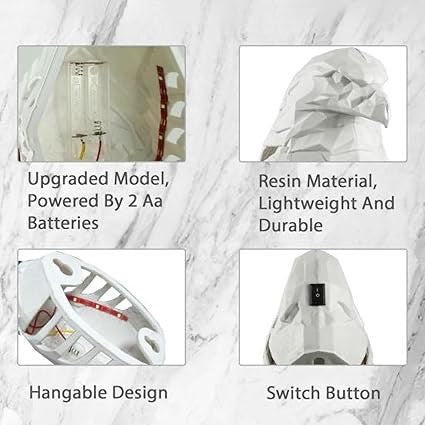 Bald Eagle Wall Light ЗD Animals LED Wall Light Bald Eagle Night Light 8.86in Resin Bald Eagle Sculpture Wall Sconce Wall Art Decor for Bedroom, Living Room, Stairway