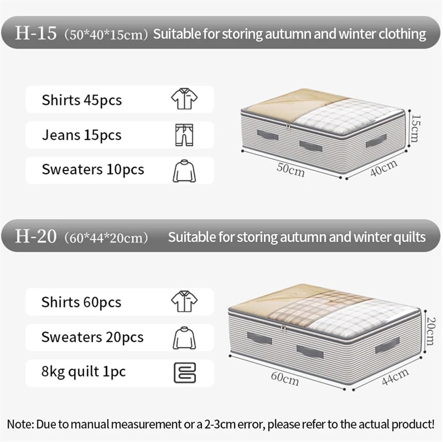 🛏️ Big Under-Bed Storage Box with Zipper Cover – Space-Saving Organizer