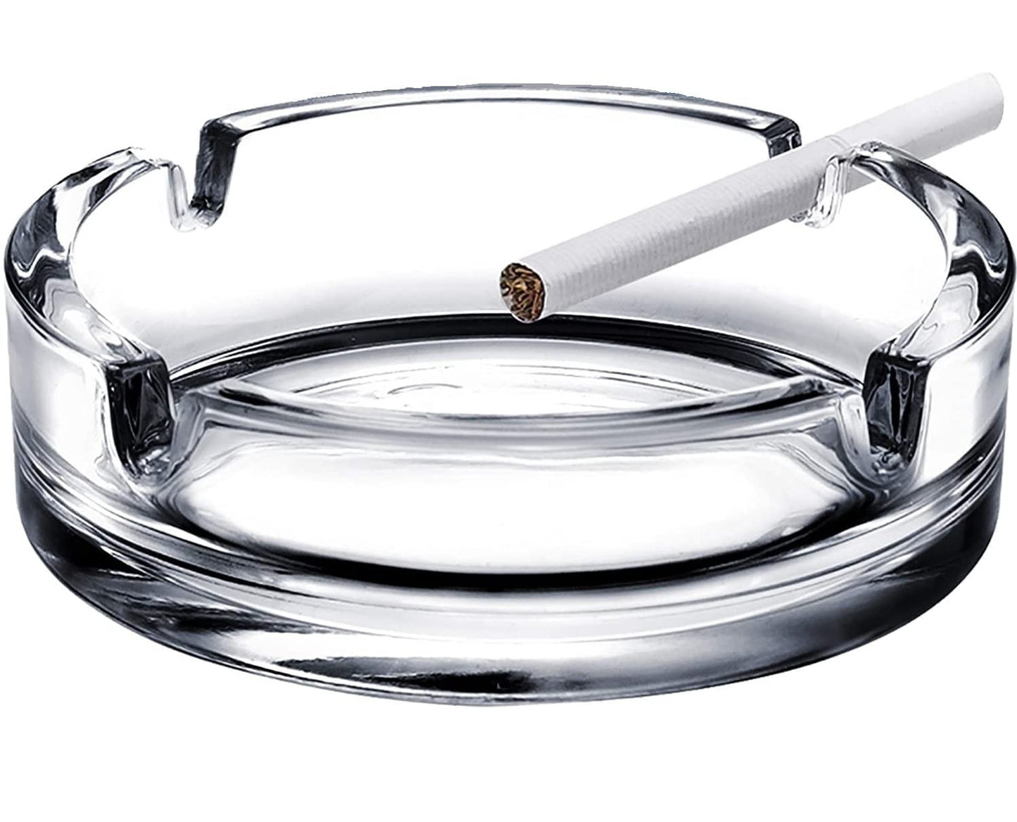 ✨ Round Glass Cigarette Ashtray – Elegant Heavy-Duty Crystal Design