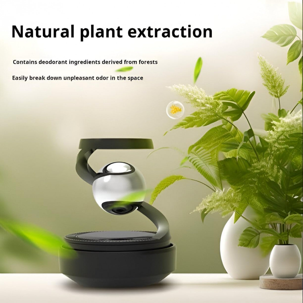 Solar Car Air Freshener – Rotating Fragrance Diffuser, Long-Lasting & Battery-Free