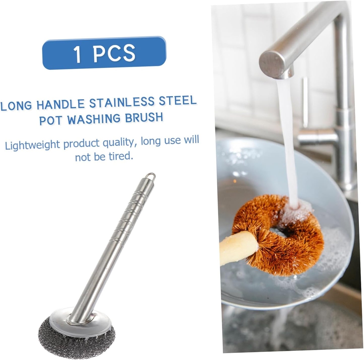 Steel Ball Brush Dish Cleaner Wok Cleaning Brush Dishwasher Cleaner Wire Brush Wrapped
Scouring Pads Metal Scouring Pad Cup Brush