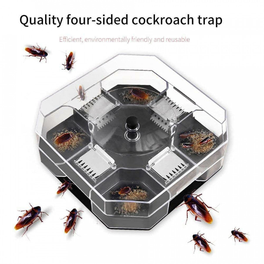Cockroach Trap Box – Multi-Entry Reusable Roach Catcher with One-Way Locking System