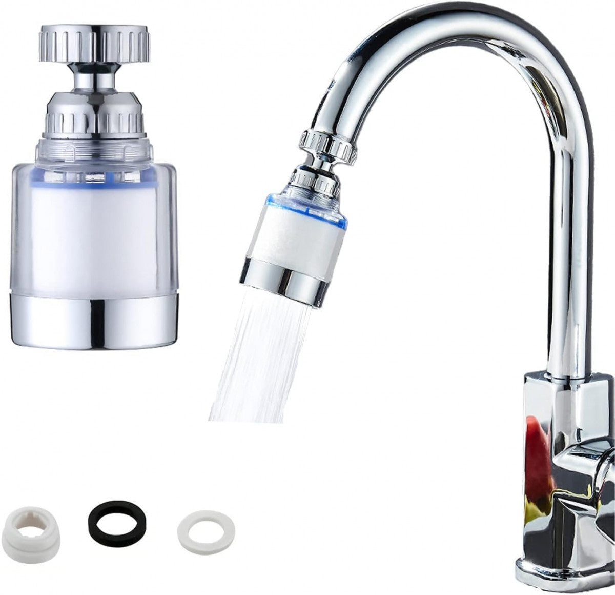 💧 360° Rotating Water Faucet Filter – Hard Water Purifier & Splash-Free Tap