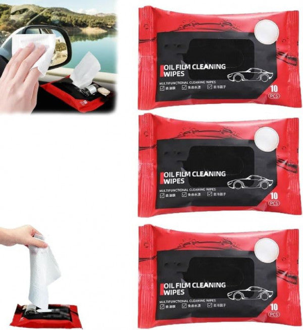 Car Glass Anti-Fog Wipes – Instant Oil Film & Fog Remover