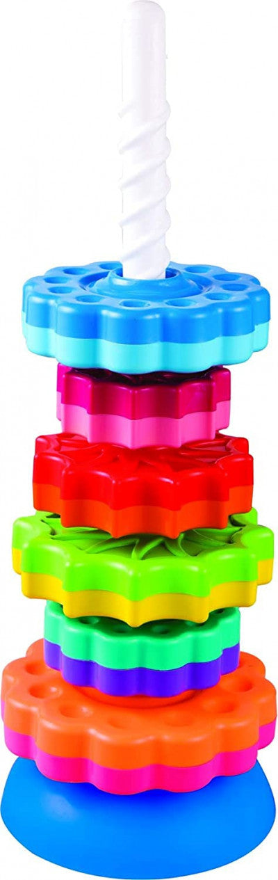 Spinning Tower Game – Fun Stacking & Balancing Game for Kids, Family & Party Play - Multicolor