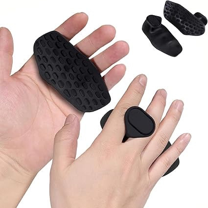Gym Hand Grip For Gym, Palm Protection, Black Silicone Hand Gripper Design For Strength Training Dumbbells, Fitness, And Daily Use, Suitable For Home, Office Workout Gloves - 1 Pair
