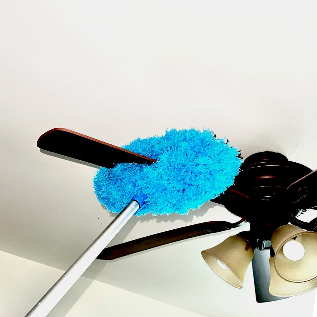 Extendable Microfiber Ceiling Fan Cleaner Duster – Long Handle, Washable & Reusable Telescopic Brush