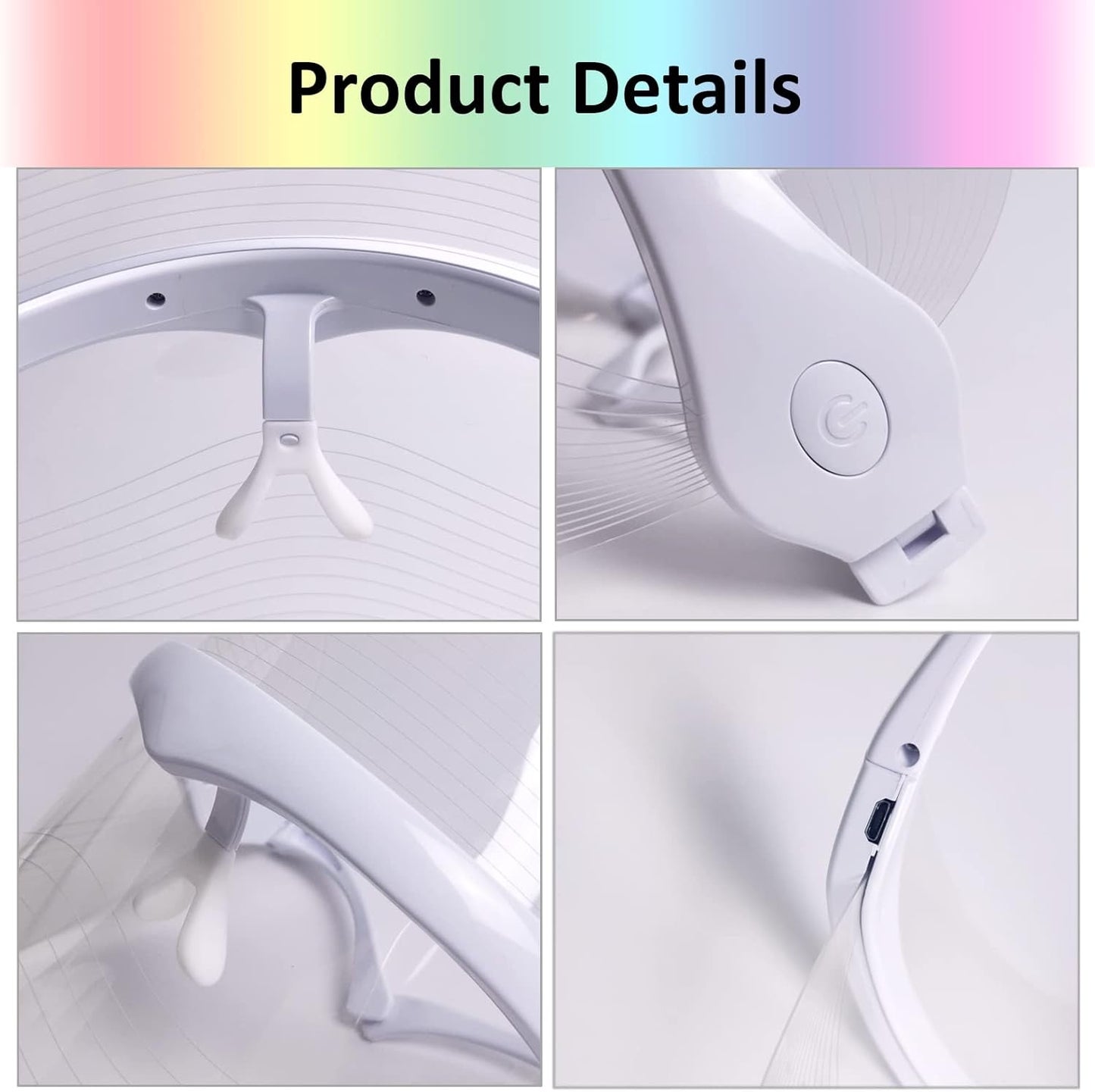 7-Color LED Light Therapy Face Mask – Skin Rejuvenation, Anti-Aging, Acne & Spot Removal, Collagen Boosting, Wireless & Rechargeable