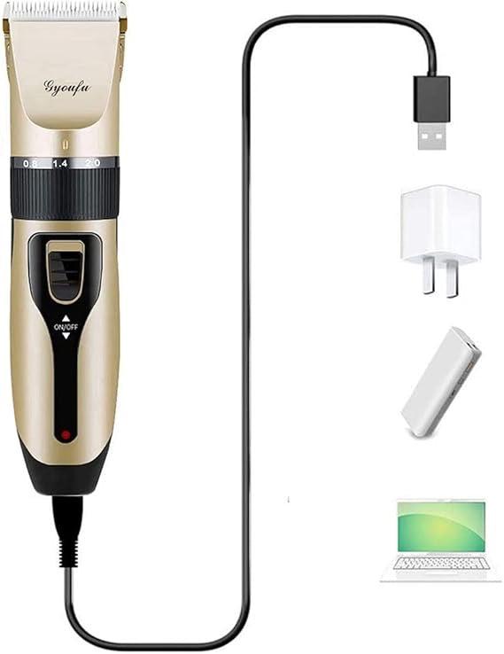 Rechargeable Cordless Hair Clippers – For Men, Women & Pets | 4 Combs + Scissors | Haircut, Beard, Sideburns & Grooming Kit