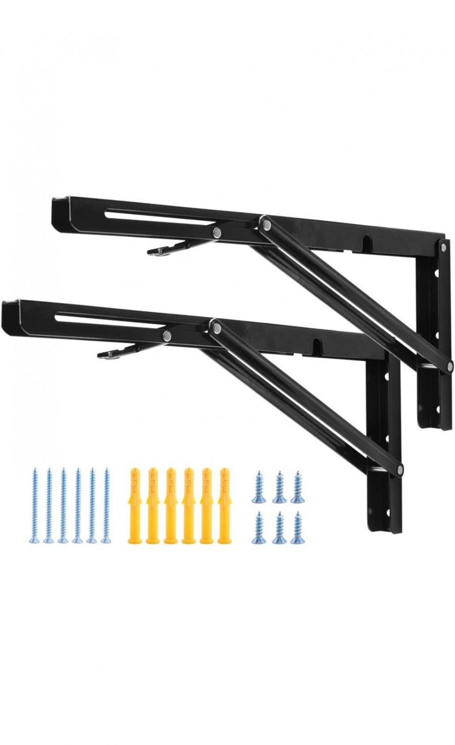 Folding Shelf Brackets (Pack of 2) – Heavy Duty, Space-Saving Wall Mount - 40 CM