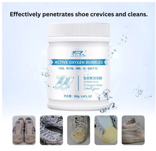 Oxygen Bubble Shoe Cleaner Powder White Mesh Cloth Shoe Cleaner - 280g