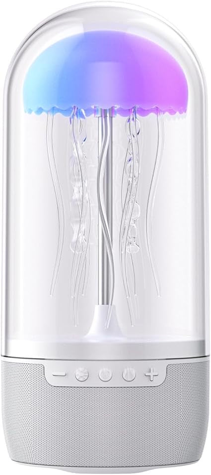 Jellyfish Speaker Lamp,8 Colors Changing Jellyfish Lamp Bluetooth Speaker, Portable Speaker Mood Night Light Electric Jellyfish Bedside Lamp, LED Jellyfish Speaker
Mood Lamp Gift