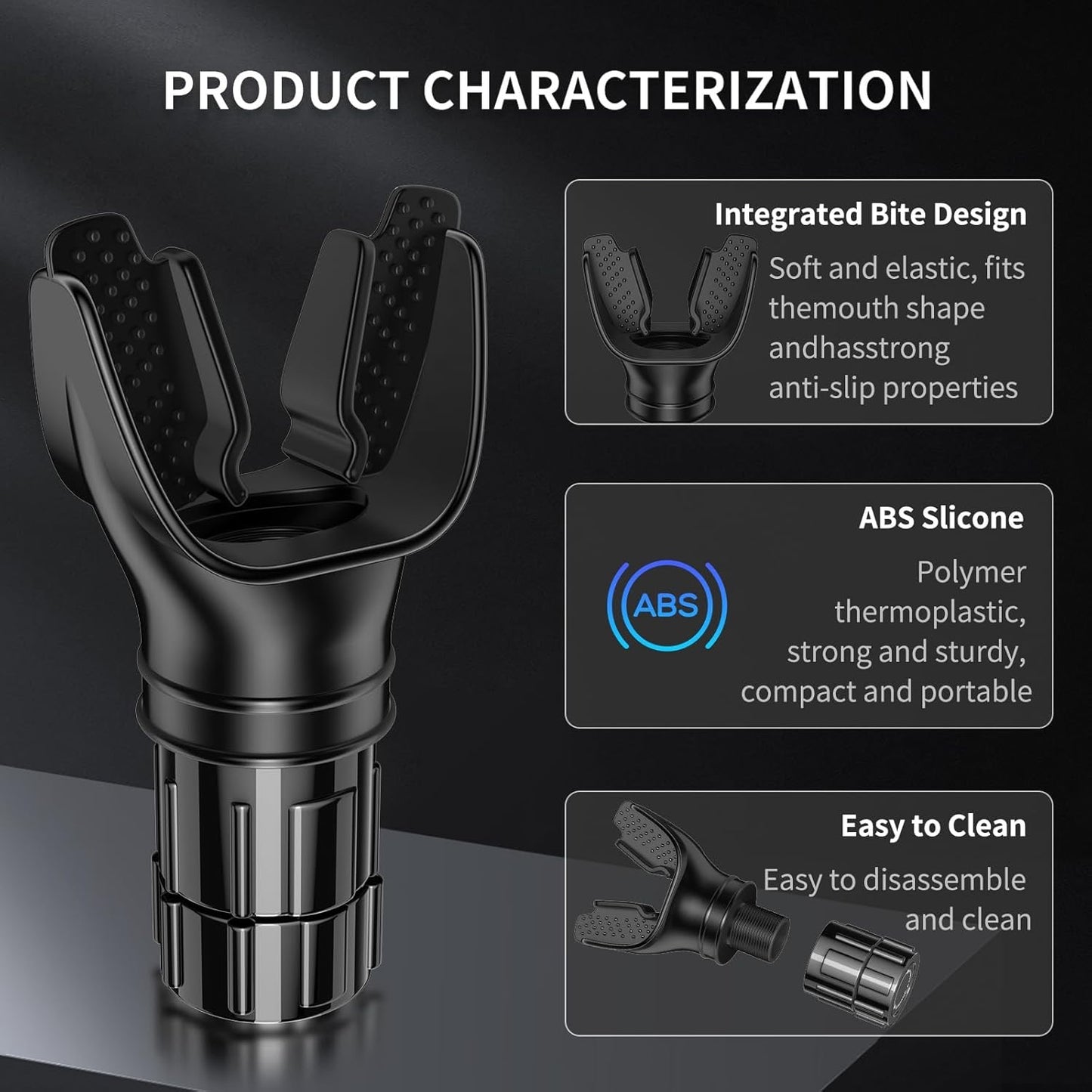 Exerciser Device with Adjustable Resistance, Running Yoga Exercise Accessories Compact & Ergonomic Mouth Bite Device for Adult