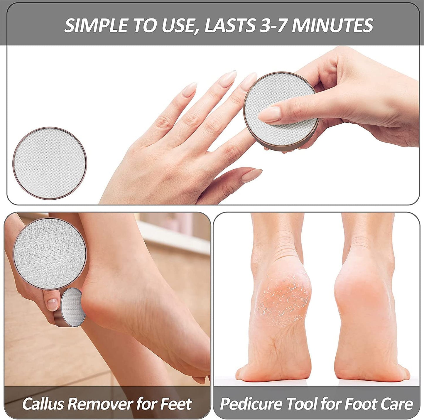 3-in-1 Painless Crystal Hair Eraser | Hair Removal + Foot Rasp + Skin Smoother