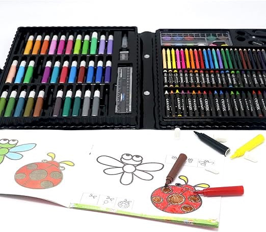 Painting Drawing Kit for Kids, Colour Set for Kids, Art Supplies Art Set Colouring Kit with Crayons Colored Pencils Acrylic Paint Mega Oil Pastels for Birthday for Girls Boys (150pcs Set)