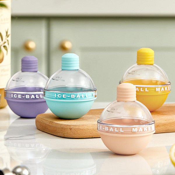 Silicone Ice Ball Maker Tray – Easy Release Round Ice Cube Mold with Lid (BPA-Free)