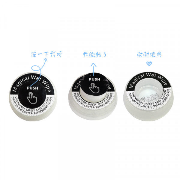 Press Pop Up Hand Wipes – Portable Expandable Wet & Dry Cleaning Towels - Pack of 2