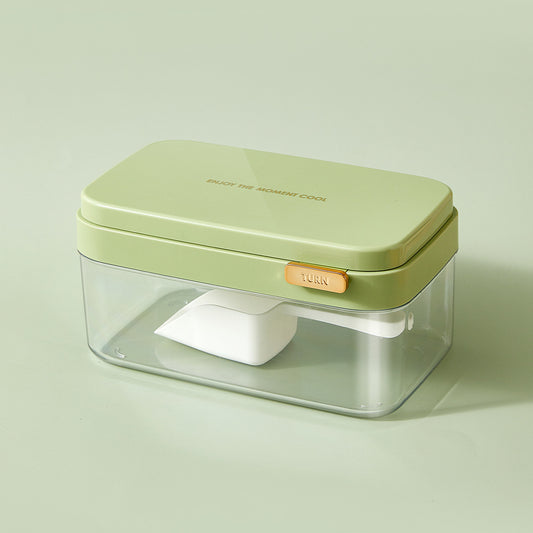 ❄️ Ice Cube Tray with Lid & Container – Easy Release, BPA-Free, 32-Cube Maker