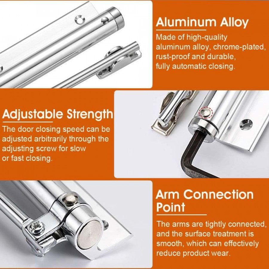 Spring Door Closer – Adjustable, Automatic & Durable Aluminum Alloy